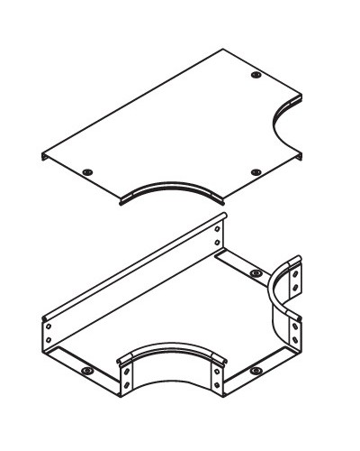 Крышка DPT на ответвитель Т-образный горизонтальный осн. 300 DKC 38045 в Нижнем Новгороде Аксессуары для лотков Pintop.ru
