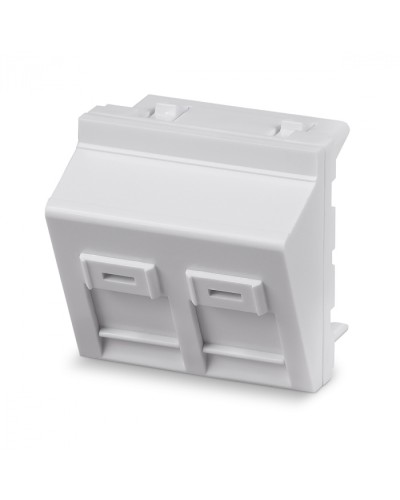 Вставка 45x45 (Mosaic) для 2 модулей формата Keystone Jack, угловая Cabeus (FP-A-45-2M) в Нижнем Новгороде Модули Keystone Pintop.ru