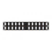 Панель коммутационная 19", 2U, 48 угловых порта NIKOMAX NMC-RP48UE2-AN-2U-BK