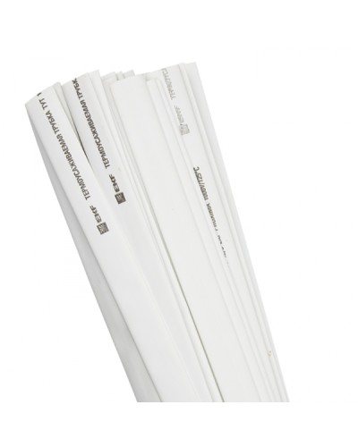 Термоусаживаемая трубка ТУТ нг 12/6 белая в отрезках по 1м EKF PROxima (tut-12-w-1m) в Нижнем Новгороде Аксессуары для кабель-канала Pintop.ru