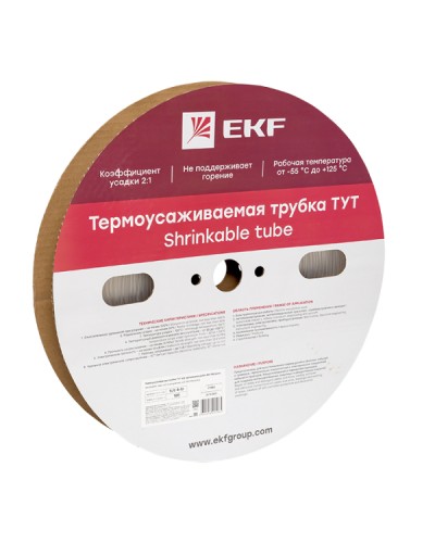 Термоусаживаемая трубка ТУТ 4/2 прозрачная рулон EKF PROxima (tut-4-tr) в Нижнем Новгороде Аксессуары для кабель-канала Pintop.ru