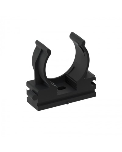 CFQ25 Держатель (клипса) для труб, для монтажного пистолета D25мм, цвет чёрный (10шт) Экопласт (41525-10BL) в Нижнем Новгороде Держатели, клипсы, скобы Pintop.ru