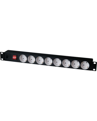 Блок розеток 1U, 8 розеток Schuko с фильтром TLK TLK-RS08MF1-BK в Нижнем Новгороде Блоки розеток Pintop.ru