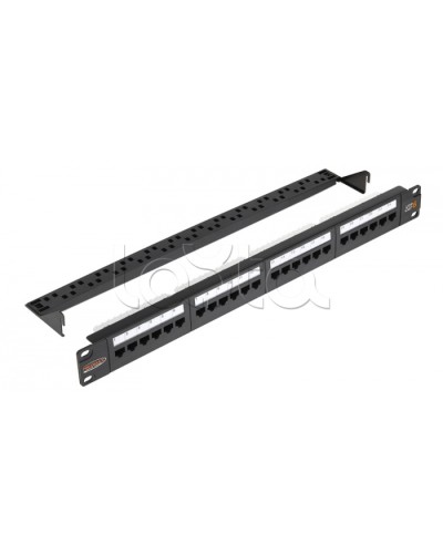 Патч-панель 1U 24 порта RJ45 NIKOMAX (NMC-RP24UE2-1U-BK) в Нижнем Новгороде Патч панель Pintop.ru