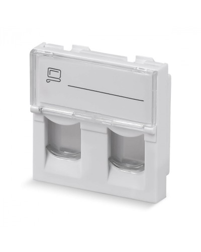 Вставка 45x45 (Mosaic) для 2 модулей формата Keystone Jack (арт.078610) Cabeus (FP-L-45-2M) в Нижнем Новгороде Модули Keystone Pintop.ru