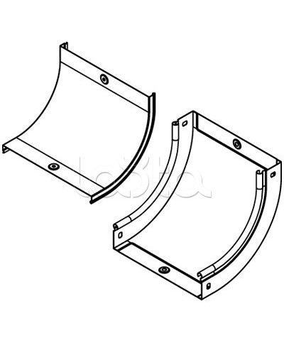 Крышка CS 90 на угол вертикальный внутр. 90° осн. 200 DKC 38204 в Нижнем Новгороде Аксессуары для лотков Pintop.ru