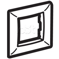 Рамка на 2 модуля (одноместная) DKC (75010B)