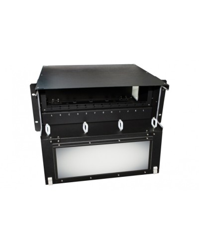Патч-панель 19” универсальная Hyperline FO-19BX-4U-F2-12xSLT-W120H32-EMP в Нижнем Новгороде Кросс оптический Pintop.ru