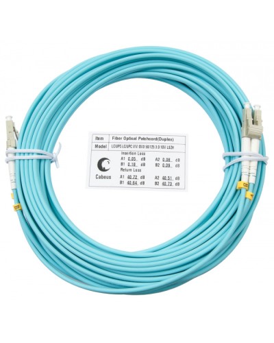Шнур оптический duplex LC-LC 50/125 MM OM3 10 м LSZH Cabeus FOP-50-LC-LC-10M в Нижнем Новгороде Патч-корды и пигтейлы Pintop.ru