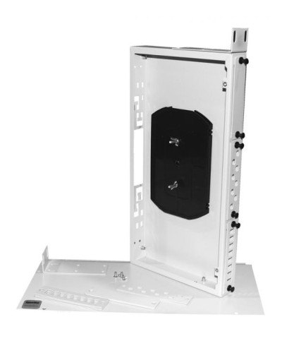 Бокс оптический универсальный 19, от 8 до 24 портов (SC, duplex LC, ST, FC), со сплайс пластиной, без пигтейлов и проходных адаптеров Hyperline FO-19R-1U-3xSLT-W140H42-24UN-GY в Нижнем Новгороде Кросс оптический Pintop.ru