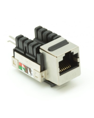 Модуль-вставка типа Keystone, Кат.5e (Класс D), 100МГц, RJ45/8P8C, 110/KRONE, T568A/B, экранированный, металлик, уп-ка 10шт. NETLAN EC-UKJ-SD2-MT-10 в Нижнем Новгороде Коннекторы Pintop.ru