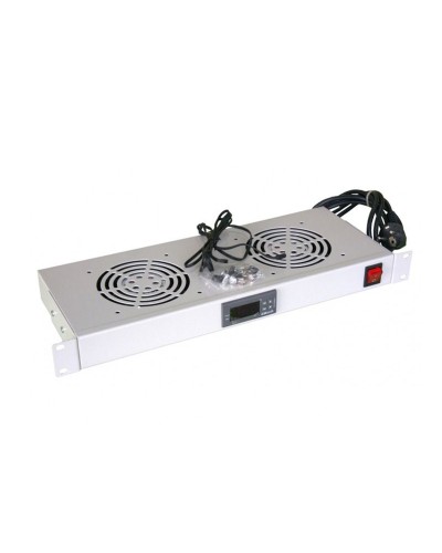 Модуль вентиляторный с термостатом 19 1U с 2-мя вентиляторами REXANT 04-2604 в Нижнем Новгороде Вентиляторные модули Pintop.ru