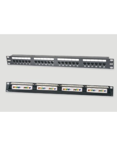 Патч-панель 19, 1U, 24xRJ45 категория 6 Eurolan (27B-U6-24BL) в Нижнем Новгороде Патч панель Pintop.ru