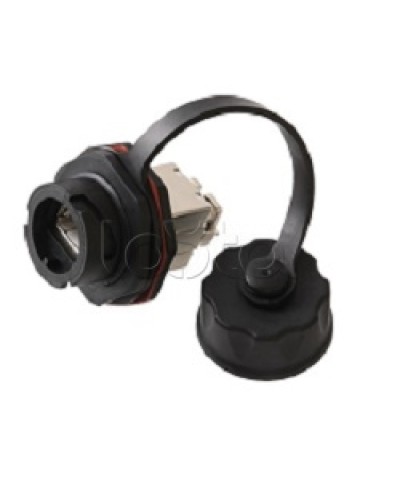 Индустриальный модуль-вставка NIKOMAX, Кат.6a (Класс Ea), 500МГц, RJ45/8P8C, 110/KRONE, T568A/B, экранированный, IP67, с защитной крышкой, черный NIKOMAX (NMC-KJSA2-IS-BK) в Нижнем Новгороде Модули Keystone Pintop.ru