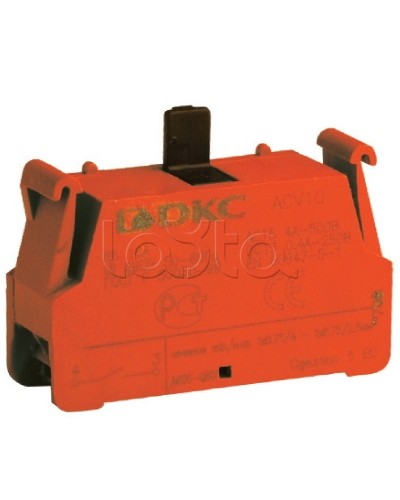 Блок контактный с клеммным безвинтовым зажимом, нормально-открытый DKC ACV10 в Нижнем Новгороде Клеммные колодки Pintop.ru