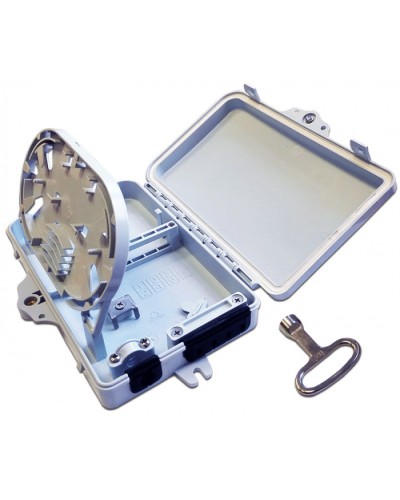 Бокс распределительный настенный на 4 волокна, наружной установки, IP65 LANMASTER LAN-FDB-FTTH04/OUT в Нижнем Новгороде Кросс оптический Pintop.ru