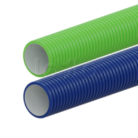 Вентиляционная труба гибкая двустенная для воздуховода (ПНД), антистатическая и антибактериальная D75мм, цвет красный (1шт=50м) Экопласт (803075RD)