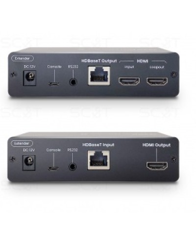 Удлинитель DisplayPort 4K(60Гц), USB, аудио, RS232 по кабелю витой пары(CAT6a) до 100м (HDBaseT) SC&T DP02U-4K6G в Нижнем Новгороде Видеоусилители, Модуляторы, Делители Pintop.ru