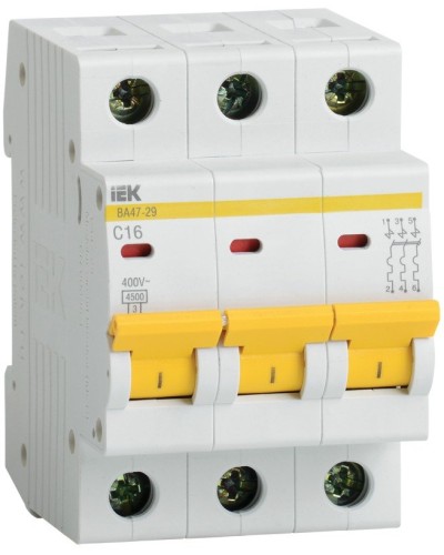 Авт. выкл. ВА47-29 3Р 25А 4,5кА х-ка С GENERICA IEK (MVA25-3-025-C) в Нижнем Новгороде Электротехническое оборудование Pintop.ru