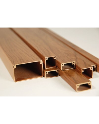 Кабель-канал 40x25, двойной замок, орех (40 м/уп) (ПожТехКабель) в Нижнем Новгороде Кабель-канал Pintop.ru