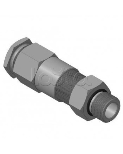 Кабельный ввод для бронированного кабеля с двойным уплотнением резьбой G1/2, внешним диаметром кабеля D=14-18 мм и проходным диаметром кабеля d=8-12 мм Спектрон КВБ-18/12-2У-М-G1/2 в Нижнем Новгороде Аксессуары для кабель-канала Pintop.ru