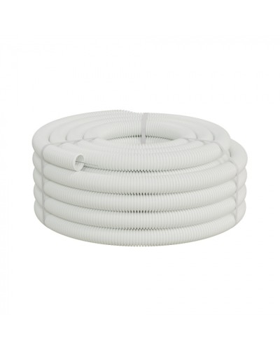 Труба ПП HF-FR гофрир. тяжелая, с зондом, без галогена, ПЛЛ 32мм Экопласт (61132HFR-W) - Труба ПП HF-FR гофрир. тяжелая, с зондом, без галогена, ПЛЛ диам.32мм ПВ-0 (25м) цвет белый 1 палл.=1200м Экопласт в Нижнем Новгороде Труба гофрированная Pintop.ru