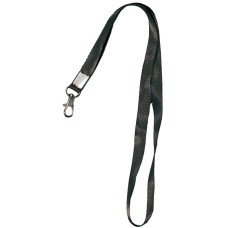 Лента шёлковая с металлическим карабином-защёлкой Tantos TS-STR (black)