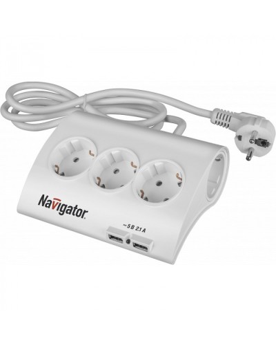 Удлинитель Navigator 71 544 NPE-USB-05-180-ESC-3X1.0 в Нижнем Новгороде Блоки розеток Pintop.ru