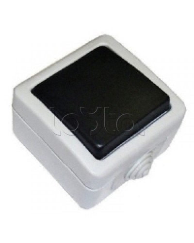 Экопласт EF600SW Переключатель одноклавишный с 2 мест с индикатором (сх.6L),10A (сер.) в Нижнем Новгороде Розетки компьютерные и телефонные Pintop.ru