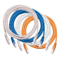 Шнур коммутационный NETLAN U/UTP 4 пары, Кат.5е (Класс D), 100МГц, 2хRJ45/8P8C, T568B, заливной, многожильный, BC (чистая медь), PVC нг(B), белый, 2м, уп-ка 10шт. NETLAN EC-PC4UD55B-BC-PVC-020-WT-10