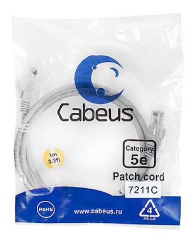Патч-корд Cabeus PC-FTP-RJ45-CAT.6-0.5M-LSZH в Нижнем Новгороде Патчкорды (медные) Pintop.ru