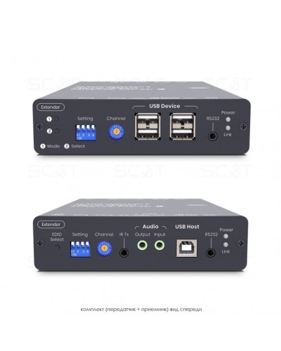 HDMI KVM удлинитель сигнала HDMI SC&T HKM01-4K6G в Нижнем Новгороде Видеоусилители, Модуляторы, Делители Pintop.ru
