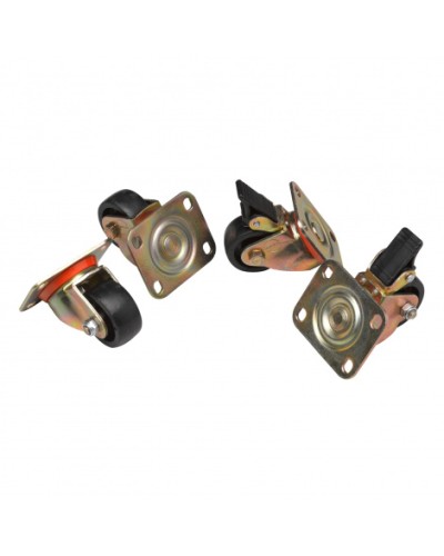 Комплект роликов, 2 шт с тормозом, 2 обычных, нагрузка 150 кг на ролик Datarex DR-460000 в Нижнем Новгороде Ролики для шкафов и стоек Pintop.ru