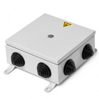 Коробка монтажная огнестойкая металлическая герметичная КМОМГ (8к х 10мм) 150х150х60 IP66 (6 вводов) ПожТехКабель (076-551)