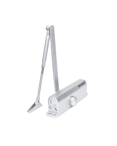 Доводчик NOTEDO DC-160 DA EN3-4, с задержкой закрывания, с рычажной тягой, (серебро) (RAL9006) в Нижнем Новгороде Доводчики Pintop.ru