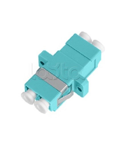Адаптер NIKOMAX волоконно-оптический, соединительный, многомодовый, стандарта OM3, LC/UPC-LC/UPC, двойной, пластиковый, без шторки, с фланцами, аква, уп-ка 2шт. NIKOMAX (NMF-OA2M3-FN-LCU-LCU-AQ-2) в Нижнем Новгороде Проходные адаптеры и розетки оптические Pint