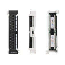 Патч-панель 1U, 12 портов RJ45 кат.5e NETLAN EC-UWP-12-UD2