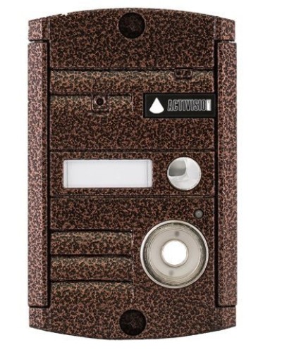 Видеопанель вызывная накладная цветная на 1 абонента Activision AVP-451 (PAL, медь) в Нижнем Новгороде Вызывные видеопанели малоабонентные Pintop.ru