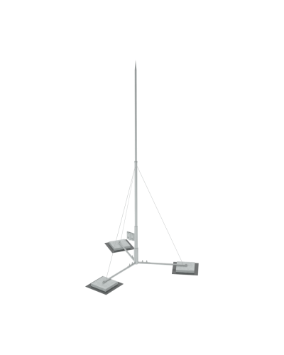 Вольностоящая молниеприемная мачта составная H10,2 м неразборное основание HD КМ-Профиль (TVMR-H10.2 HD) в Нижнем Новгороде Монтажные материалы Pintop.ru