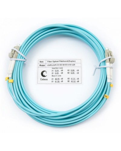Шнур оптический duplex LC-LC 50/125 mm OM3 7м LSZH Cabeus FOP-50-LC-LC-7m в Нижнем Новгороде Патч-корды и пигтейлы Pintop.ru