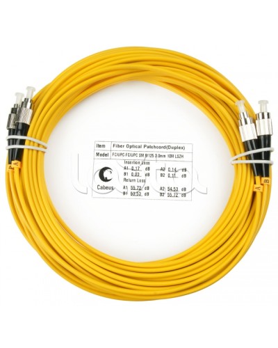 Шнур оптический duplex FC-FC 9/125 sm 20м LSZH Cabeus FOP(d)-9-FC-FC-20m в Нижнем Новгороде Патч-корды оптические Pintop.ru