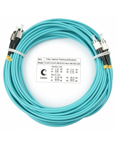 Шнур оптический duplex FC-FC 50/125 mm OM3 10м LSZH Cabeus FOP-50-FC-FC-10m в Нижнем Новгороде Патч-корды и пигтейлы Pintop.ru