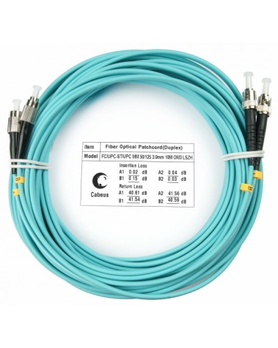 Шнур оптический duplex FC-ST 50/125 mm OM3 25м LSZH Cabeus FOP-50-FC-ST-25m в Нижнем Новгороде Патч-корды и пигтейлы Pintop.ru