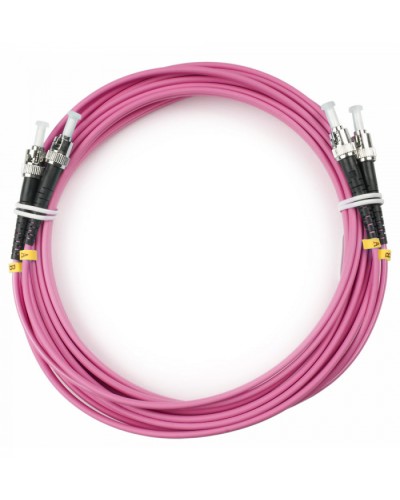 Шнур оптический duplex ST-ST 50/125 mm OM4 10м LSZH Cabeus FOP-50-OM4-ST-ST-10m в Нижнем Новгороде Патч-корды оптические Pintop.ru