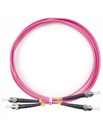 Шнур оптический duplex ST-ST 50/125 mm OM4 1,5м LSZH Cabeus FOP-50-OM4-ST-ST-1,5m в Нижнем Новгороде Патч-корды оптические Pintop.ru