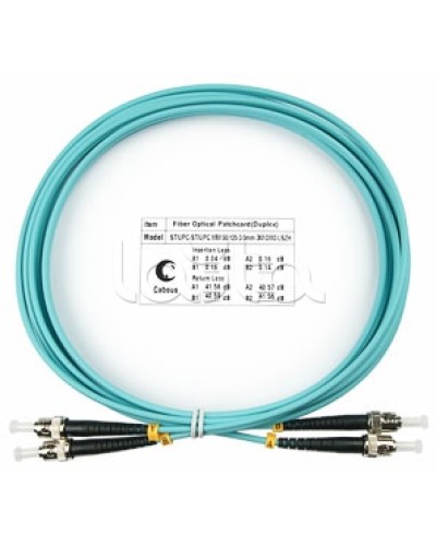Патч-корд волоконно-оптический MM 50/125 duplex ST-ST LSZH (3 м) Cabeus FOP-50-ST-ST-3m в Нижнем Новгороде Патч-корды оптические Pintop.ru