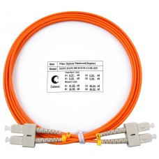 Шнур оптический duplex SC-SC 62,5/125 mm 2м LSZH Cabeus FOP-62-SC-SC-2m