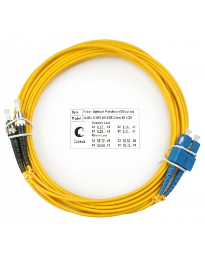 Шнур оптический duplex SC-ST 9/125 sm 20м LSZH Cabeus FOP(d)-9-SC-ST-20m в Нижнем Новгороде Патч-корды оптические Pintop.ru