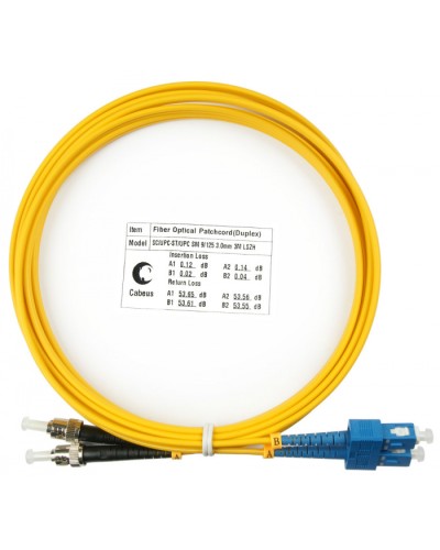 Шнур оптический duplex SC-ST 9/125 sm 3м LSZH Cabeus FOP(d)-9-SC-ST-3m в Нижнем Новгороде Патч-корды оптические Pintop.ru