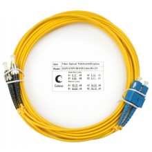 Шнур оптический duplex SC-ST 9/125 sm 7м LSZH Cabeus FOP(d)-9-SC-ST-7m